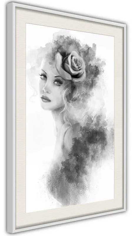 Poster  Mysterious Lady  Cornice Quadri Cornice nera con pass-partout, Larghezza x Altezza Home decor 30x45