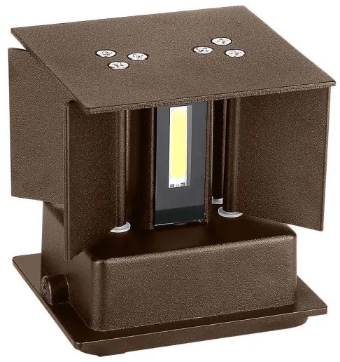 Applique LED da esterno LED/11W/230V 3000K IP65 marrone