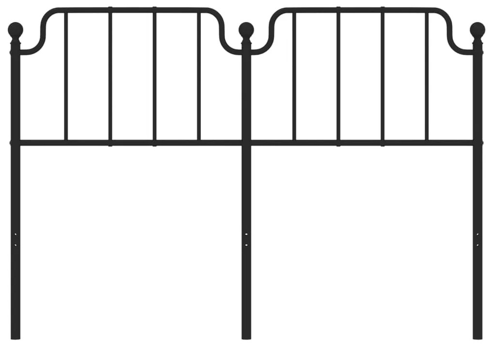 Testiera in metallo nero 150 cm