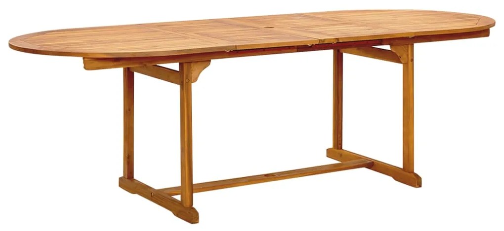 Set pranzo da giardino 7pz legno massello di acacia e textilene