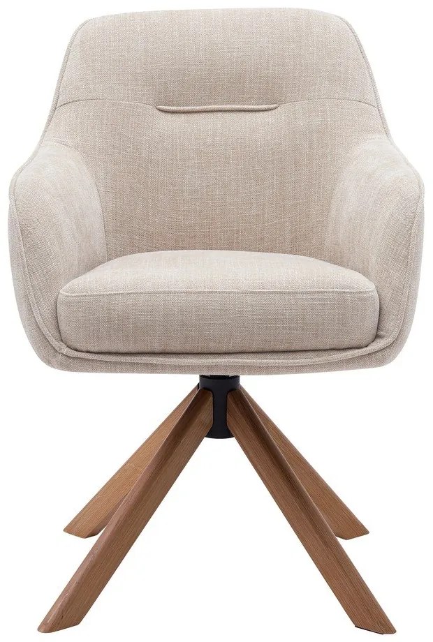 Set di sedie da pranzo color crema in imbottito 2 pz Avola – Unique Furniture