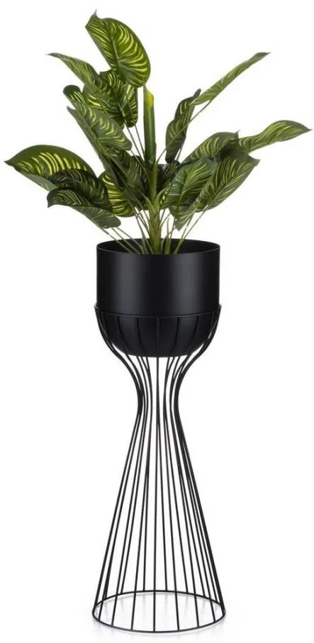 Vaso da fiori in metallo LOFT 56x20 cm nero
