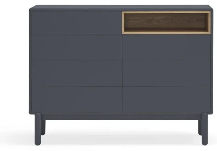 Cassettiera bassa grigio scuro 120x90 cm Corvo - Teulat