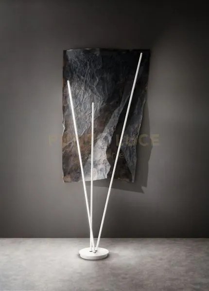 Piantana in metallo colore bianco twins led 47w 3000k 3760lm dimmer...