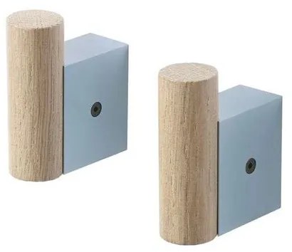 Attach Coat Hook Set of 2 Oak/Pale Blue - Muuto