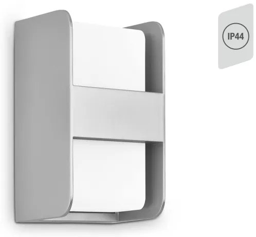 Telefunken 321004TF - Applique da esterno 1xE27/12W/230V IP44 argento