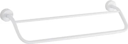 Kamalu - Porta salviette barra doppia 50 cm in acciaio inox bianco opaco | Monde-B