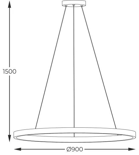 Zuma Line PEN89424-90BK - Lampadario a sospensione LED su cavo HORIK LED/40W/230V 3000/4000/6000K