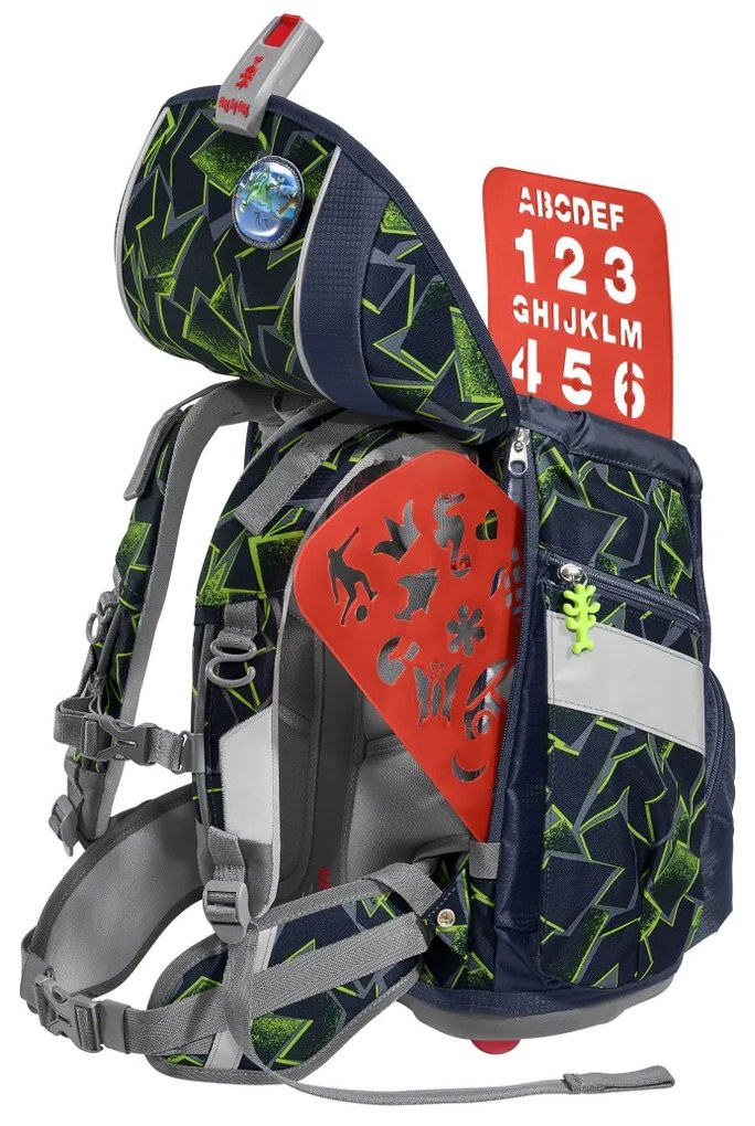 Zaino/cartella scuola 2IN1 PLUS – Set 6 pezzi, Step by Step Wild T-Rex Taro