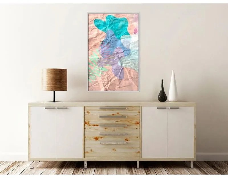 Poster Colourful Camouflage (Peach)