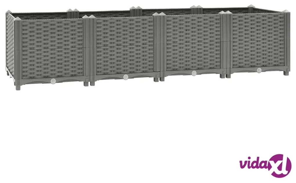 vidaXL Fioriera Rialzata 160x40x38 cm in Polipropilene