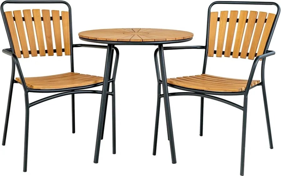 Tavolo da pranzo da giardino rotondo in teak massiccio ø 70 cm Cleveland – House Nordic