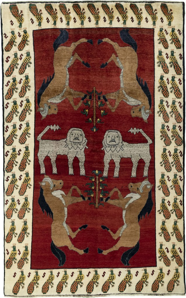 Shiraz Tappeto 250x160 Rosso (Iran) Annodato A Mano