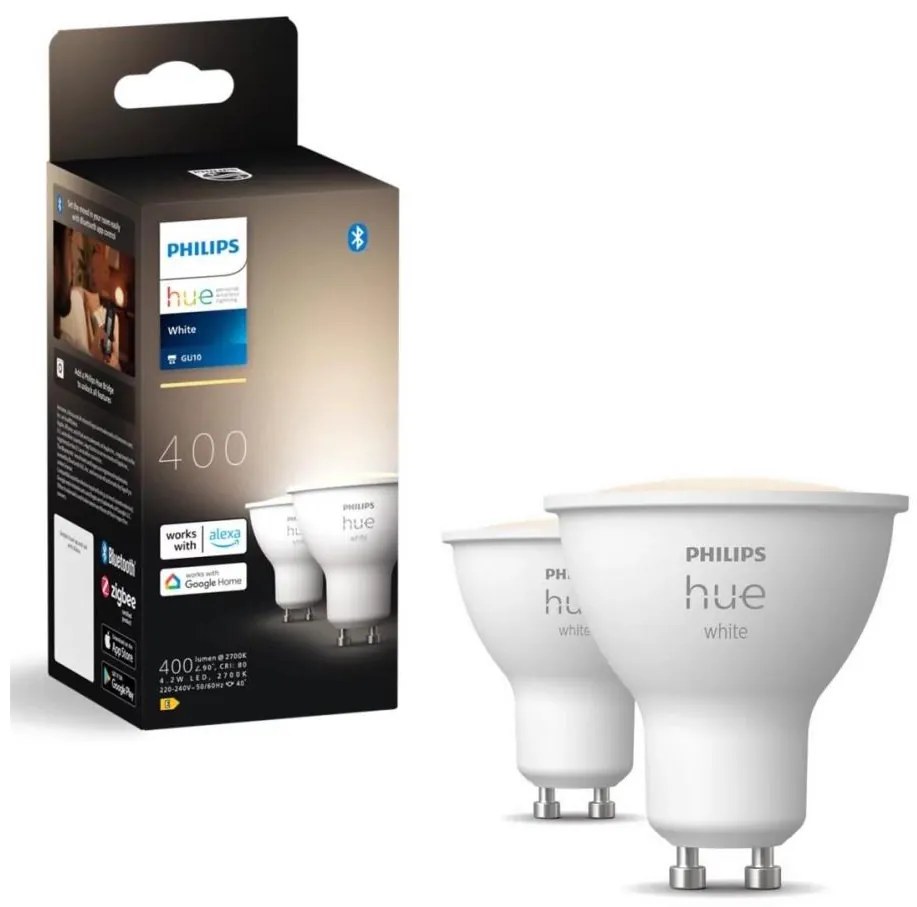 SET 2x Lampadina LED dimmerabile Philips Hue WHITE GU10/4,2W/230V 2700K