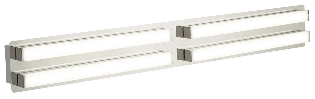 Applique Contemporanea Radiante Acciaio Cromo Bianco Led 3W 3000K