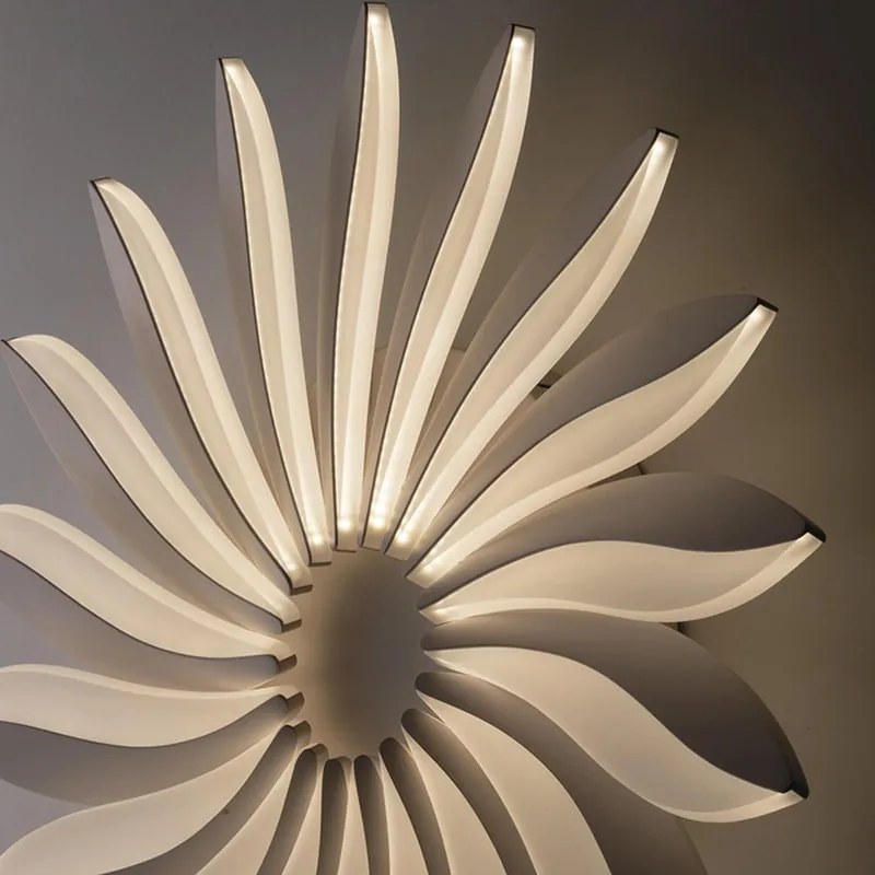 Plafoniera LED design Sunrise, bianco x13.5 cm, luce naturale dimmerabile LUCE AMBIENTE DESIGN