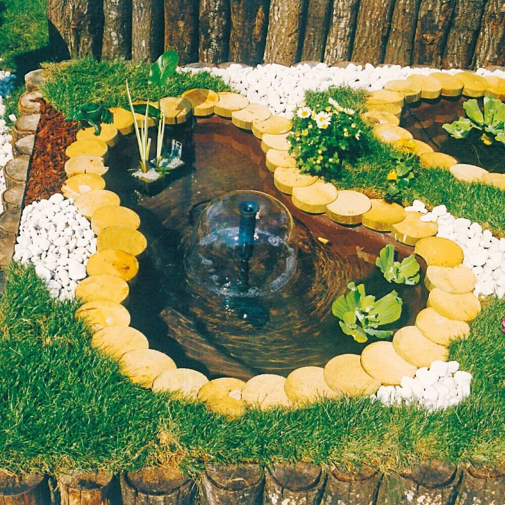 Kit Laghetto Artificiale + Pompa Filtro da Giardino 136x100x34 cm in Polietilene 220 Litri Verde...