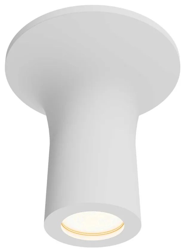 Plafoniera LED GU10 e GU5.3 in Gesso Pitturabile Rotonda Ø167x170mm Base GU10