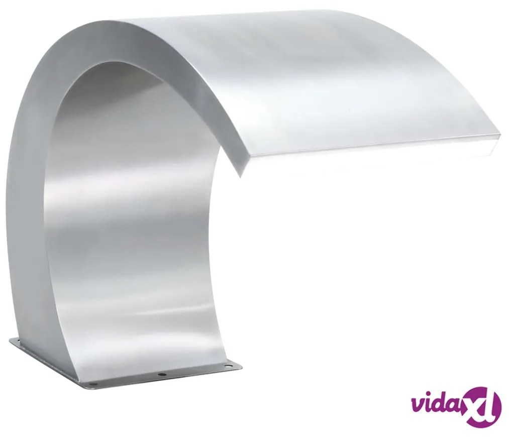 vidaXL Fontana per Piscina con LED in Acciaio Inox 30x60x45 cm