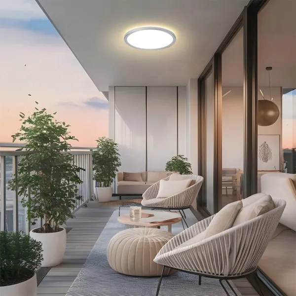 Brilagi - Plafoniera da bagno LED ULTRA SLIM 24W/230V Ø 42 cm argento IP54