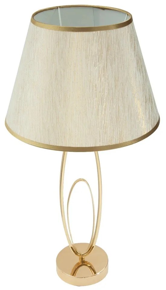 Lampada da tavolo bianca con design Glam dorato Flush - Mauro Ferretti