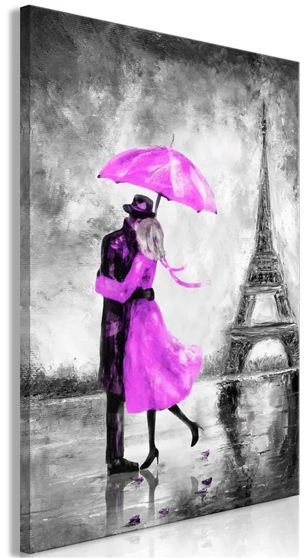 Quadro Paris Fog (1 Part) Vertical Pink  Colore Rosa, Dimensioni e Misure 40x60