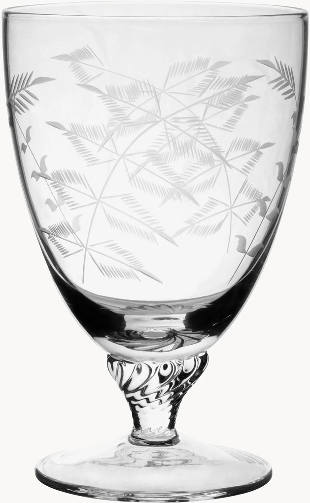 Set di 6 bicchieri da bistro in cristallo soffiato Fern