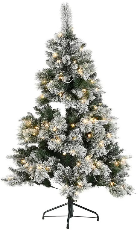 Albero di Natale Home ESPRIT Verde PVC Metallo Nevoso 96 x 96 x 150 cm