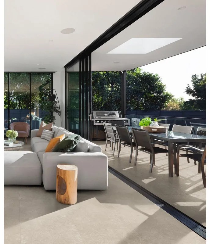 Piastrella da pavimento e rivestimento interno 75 x 150 cm Sp. 9.5 mm rettificato Suave Stone in gres porcellanato opaco beige traffico molto intenso (pei 5/5) R9 2.25 mq
