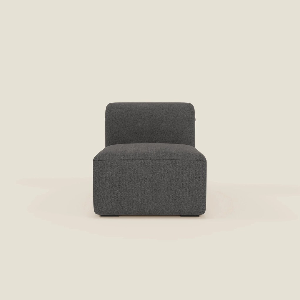 BonBon modulo centrale 70 cm – Poltrona o elemento componibile in tessuto smacchiabile T23 antracite