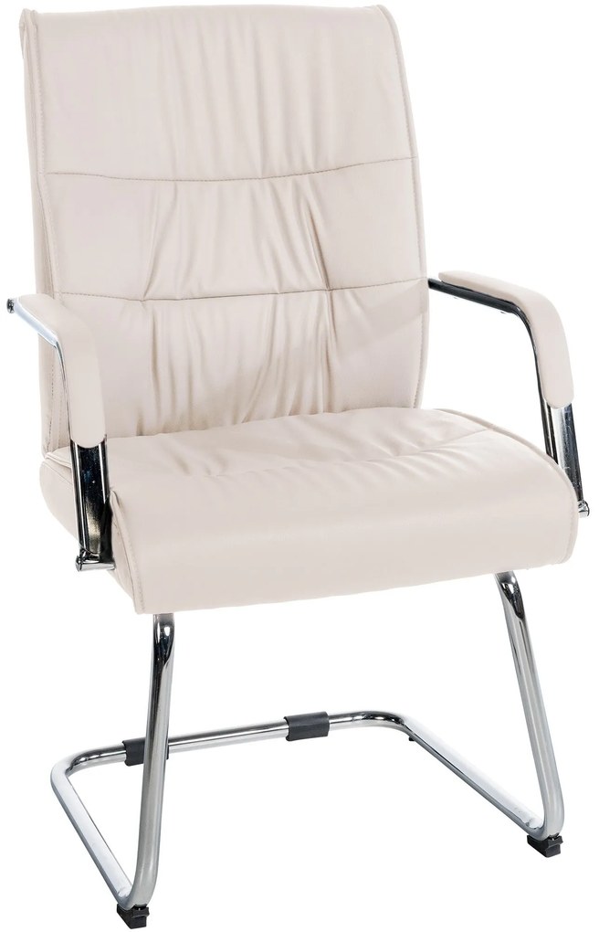 Sedia Per Ospiti İn Ecopelle Sievert: Eleganza E Comfort Senza Compromessi. / Creme