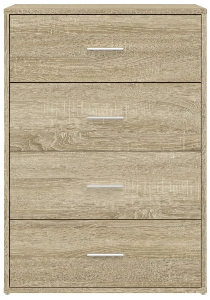 Credenze 2 pz rovere sonoma 60x31x84 cm in legno multistrato