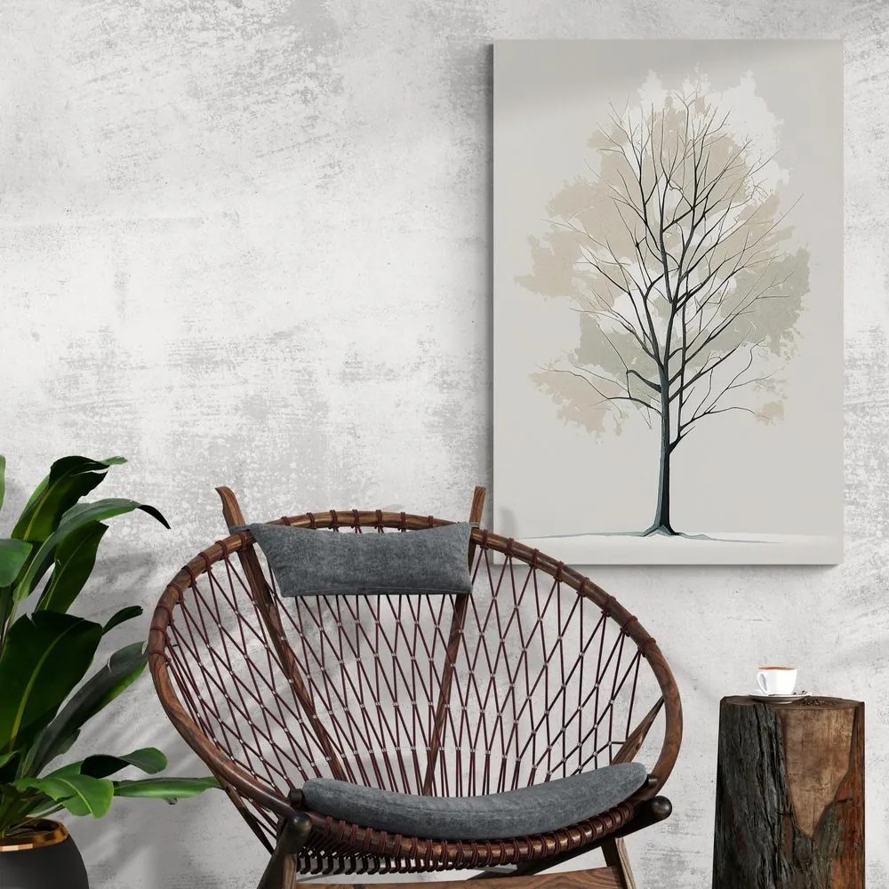 Quadro su tela – Albero minimalista