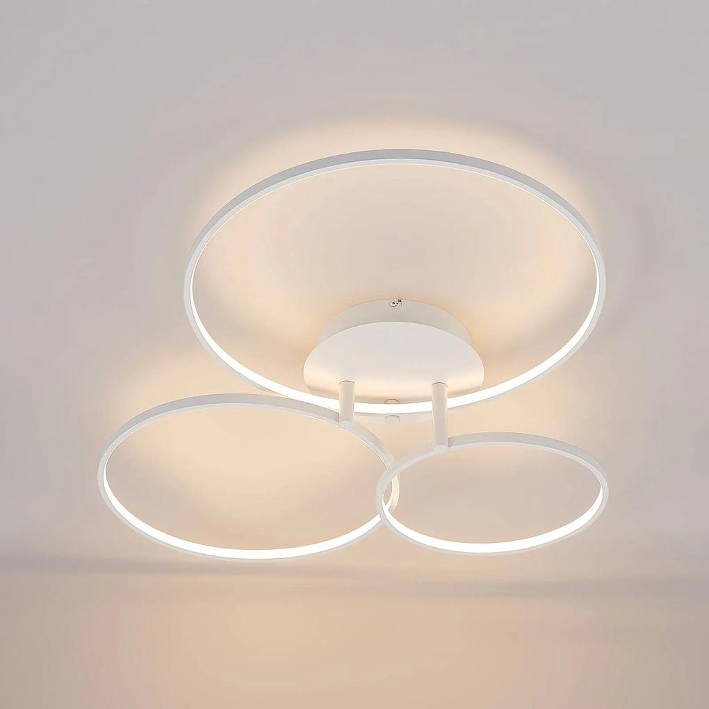 Lindby Rayk plafoniera LED, bianco satinato
