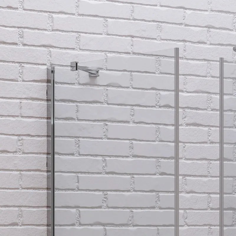 Box doccia 140x80 cm apertura soffietto 80 cm e lato fisso 140 cm| KS7000 - KAMALU