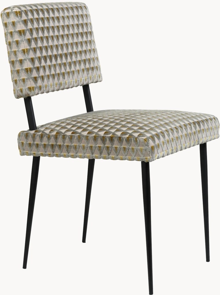 Sedia imbottita in velluto M-Chair