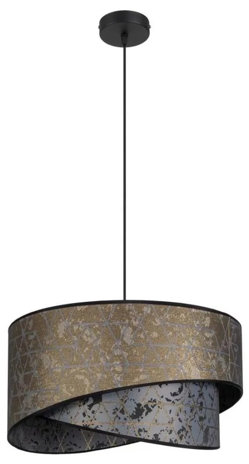 Lampadario su corda REZO 1xE27/60W/230V grigio/oro