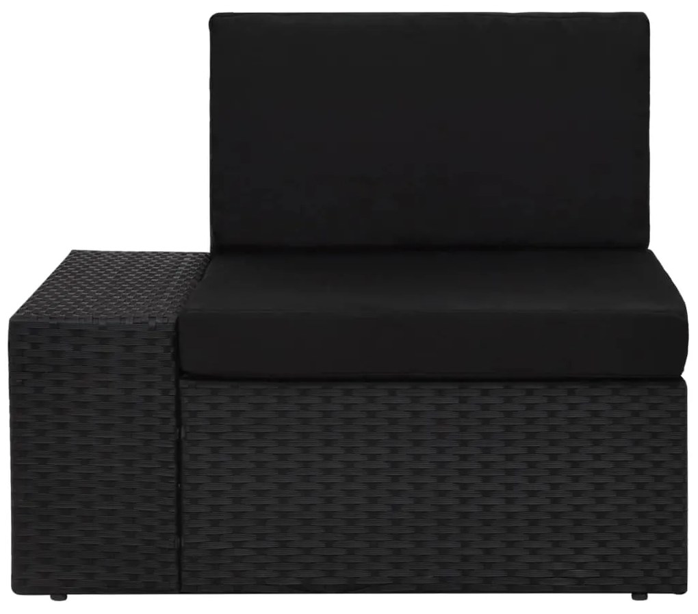 Set Divani da Giardino 5 pz in Polyrattan Nero