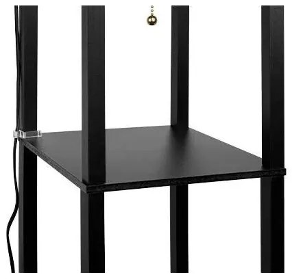 Lampada da terra con ripiani 1xE27/60W/230V nero/bianco