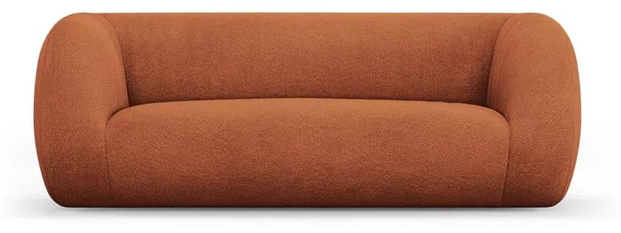 Divano in tessuto bouclé arancione 210 cm Essen - Cosmopolitan Design