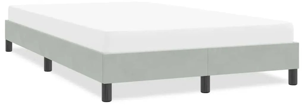 Giroletto Senza Materasso Grigio Chiaro 120x220 Cm Velluto /