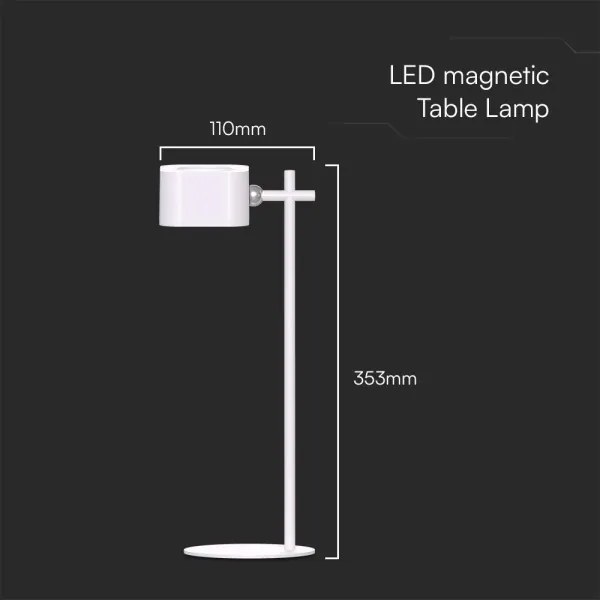 LED Lampada da tavolo magnetica dimmerabile 4in1 LED/3W/5V 3000-6000K 1800 mAh bianco