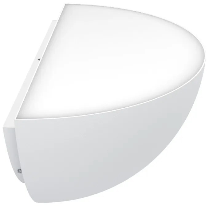 Applique Curva Monodirezionale con base E27, IP54 Bianca - Serie BRINA Base E27