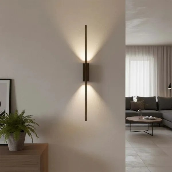 Applique LED AISHA LED/12W/230V 4000K 80 cm nera