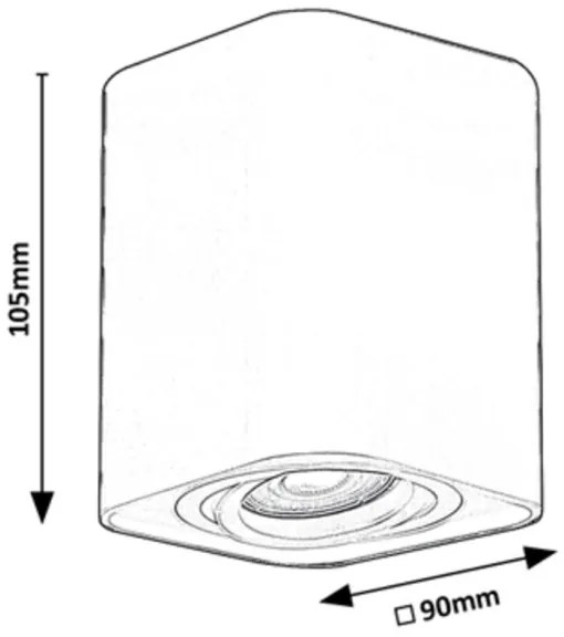 Rabalux 2049 - Faretto KOBALD 1xGU10/42W/230V nero