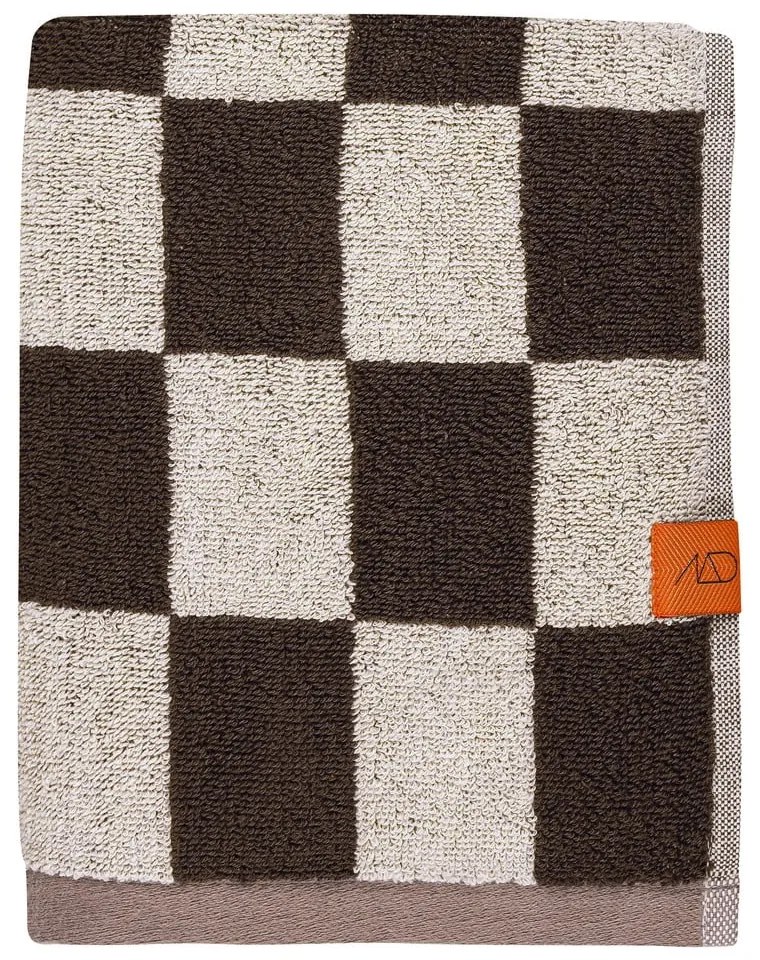 Asciugamano marrone in spugna biologica 50x90 cm Retro - Mette Ditmer Denmark