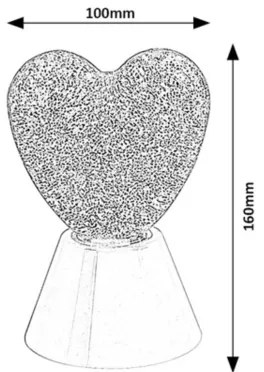Rabalux 76040 - Lampada decorativa LED RGB SPARKLY LED/0,8W/3xAA a forma di cuore
