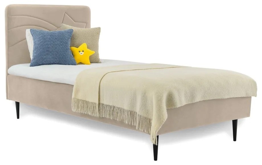 Letto per bambini beige con contenitore 90x200 cm Star - Scandic