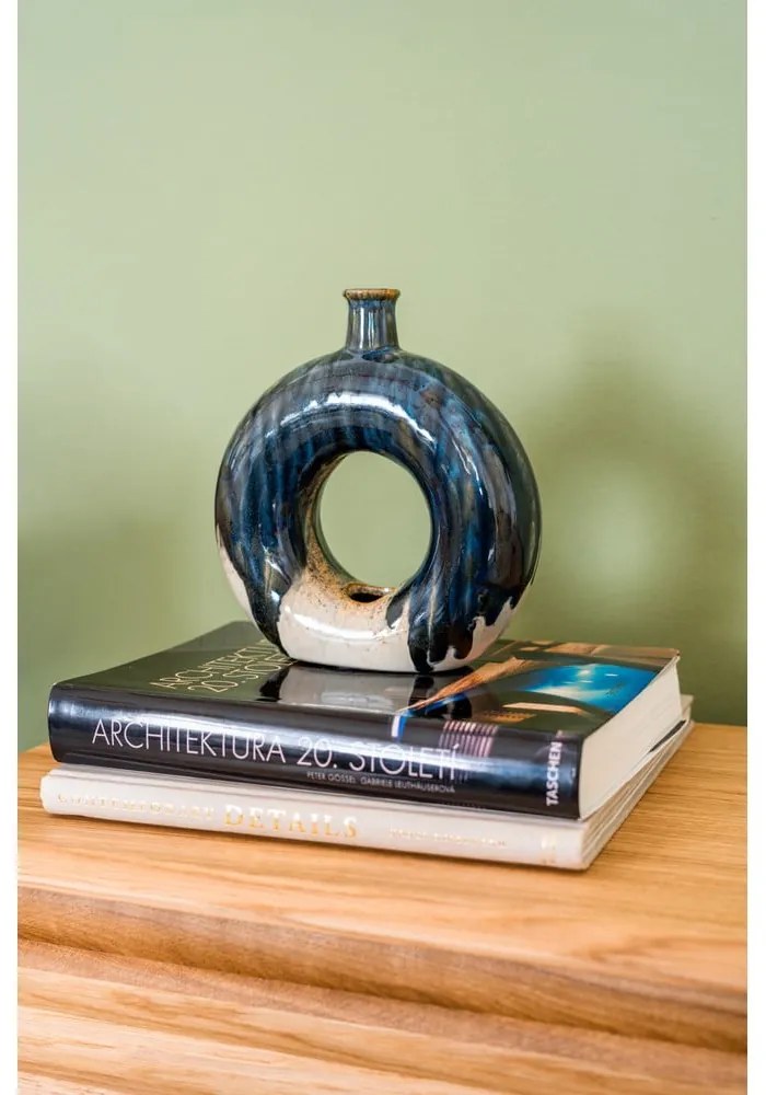 Vaso nero in gres fatto a mano Baldvin - Bloomingville