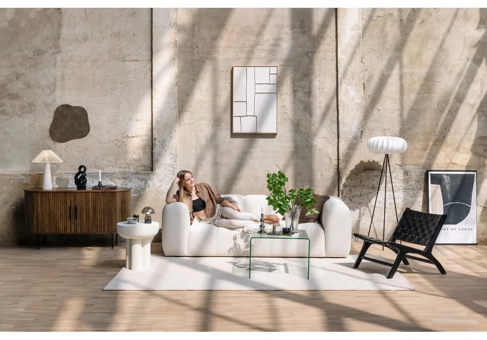 Divano color terracotta con rivestimento in velluto 225 cm Cube – Bonami Selection